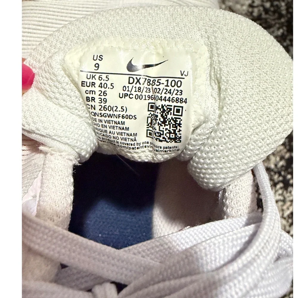 Nike Downshifter 12 Womens Running Shoes White Pink DX7885-100 Size 9 Balletcore